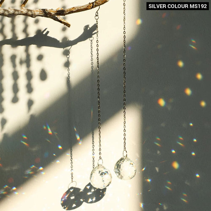 Crystal Moon Lotus Chakra Suncatcher Rainbow Maker