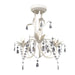 Crystal Pendant Ceiling Lamp Chandelier Elegant White Xablnl