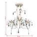 Crystal Pendant Ceiling Lamp Chandelier Elegant White Xablnl