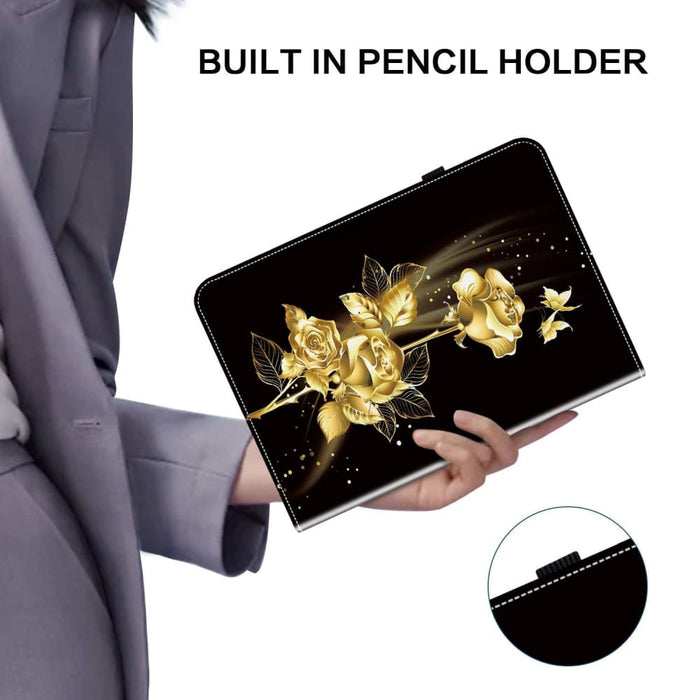 Crystal Texture Painted Leather Smart Tablet Case For Ipad