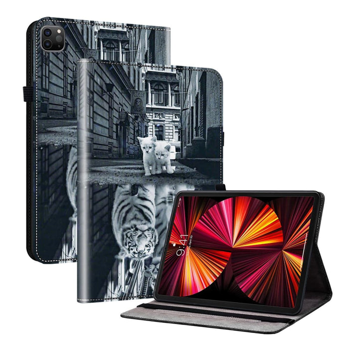 Crystal Texture Painted Leather Smart Tablet Case For Ipad