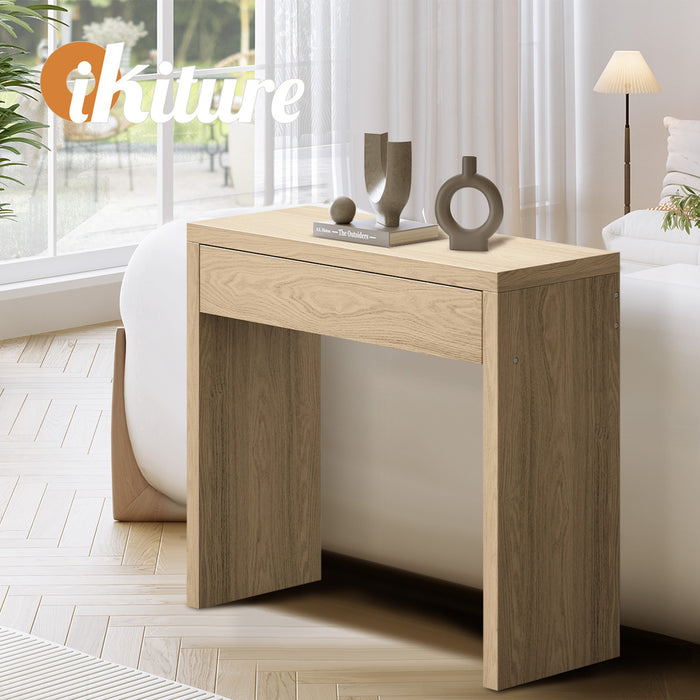 Console Table Wood Sofa Table Hall Side Entry With Drawer Natural