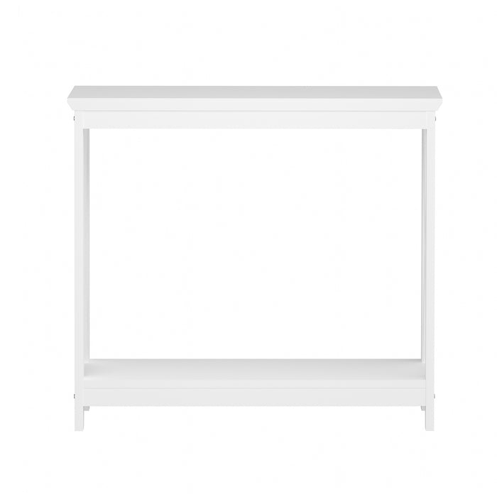 2-Tier Console Table X-Design Wood Sofa Table Hall Side Entry White