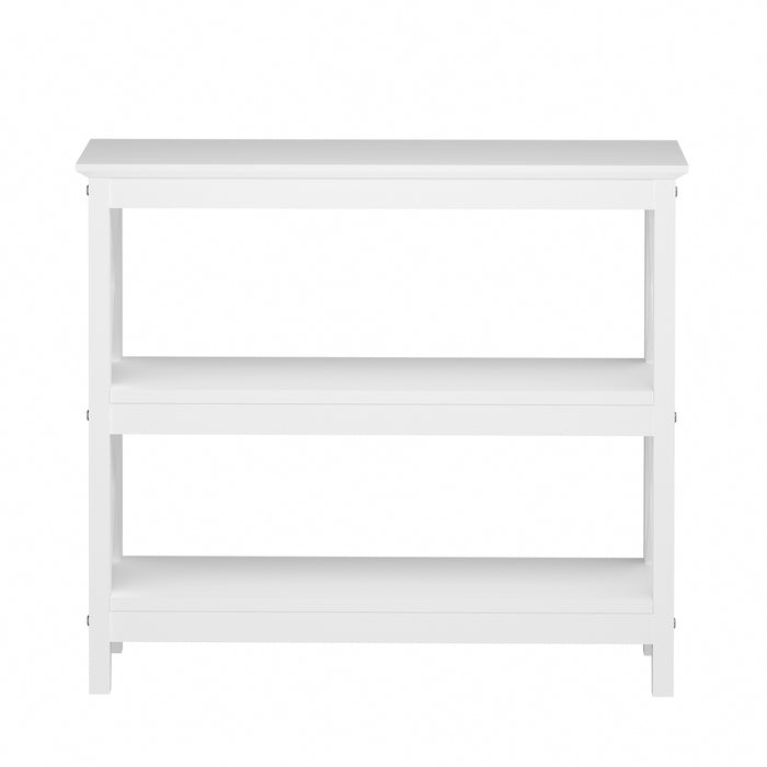 3-Tier Console Table X-Design Wood Sofa Table Hall Side Entry White