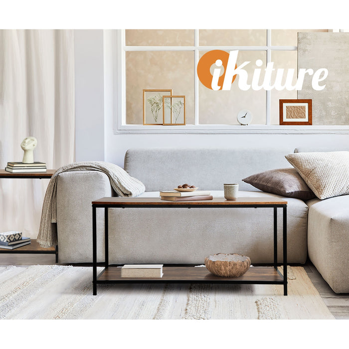 Coffee Table Side Table Storage Rack Shelf 2-Tier Industrial Furniture