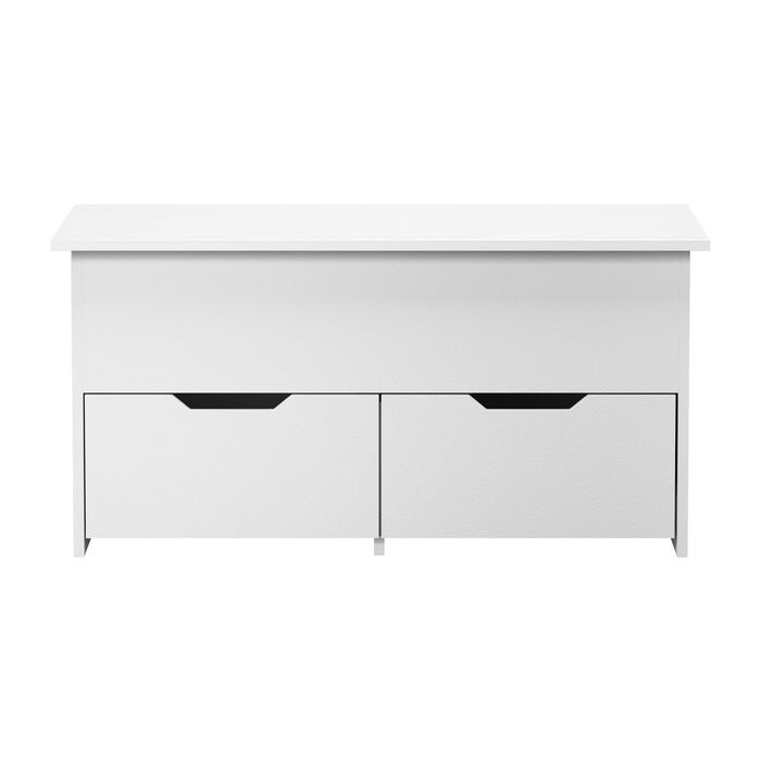Coffee Table Lift Up Top Hidden Storage Laptop Desk 2 Drawers White