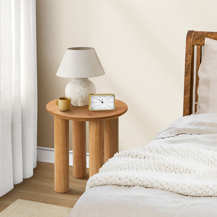Coffee Table Side End Tables Sofa Desk Bedside Nightstand Round Wooden