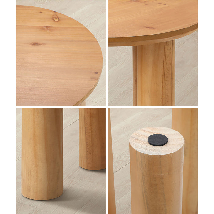 Coffee Table Side End Tables Sofa Desk Bedside Nightstand Round Wooden