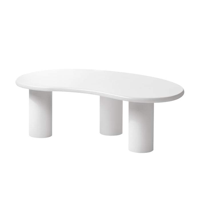 Coffee Table Sofa Cafe Desk Side Tables Living Room Irregular White