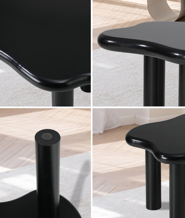 Coffee Table Side Tables Sofa Cafe Desk Living Room Black Irregular