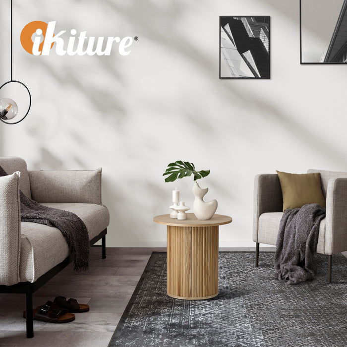 Coffee Table Side End Tables Sofa Desk Bedside Round Wood Natural