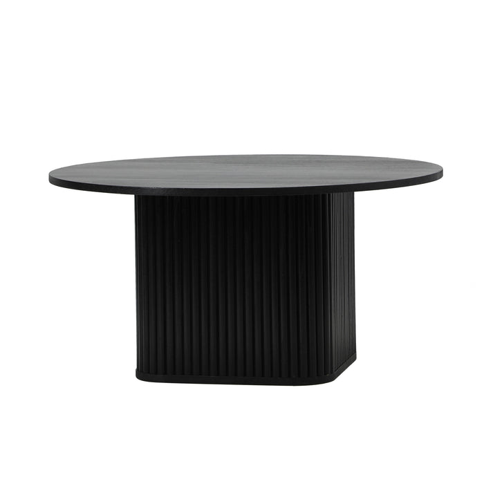 Coffee Table Side End Tables Sofa Desk Round Wooden Furniture Black