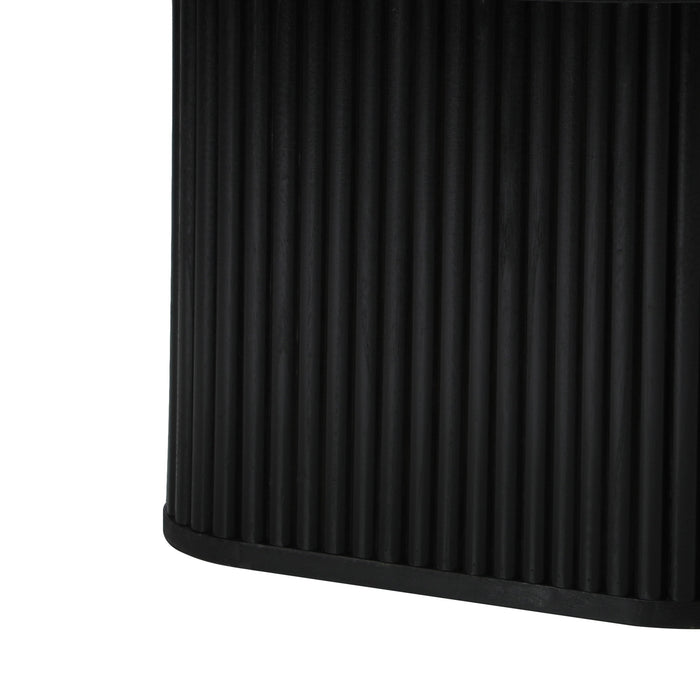 Coffee Table Side End Tables Sofa Desk Round Wooden Furniture Black