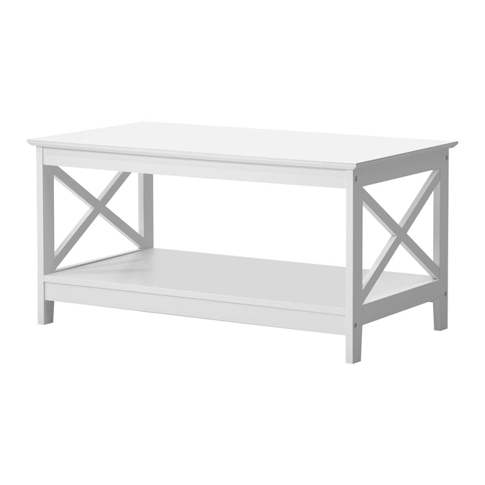 Coffee Table Side Tables Storage Rack Shelf 2-Tier Hamptons Furniture