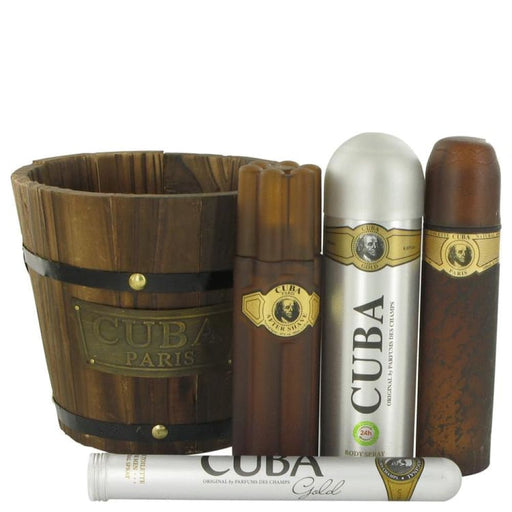 Cuba Gold Gift Set by Fragluxe for Men - 3.4 Oz + 1.17