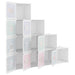 Cube Storage Cabinet for Kids with 10 Cubes White Pp Tabpii