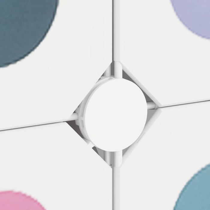 Cube Storage Cabinet for Kids with 10 Cubes White Pp Tabpii