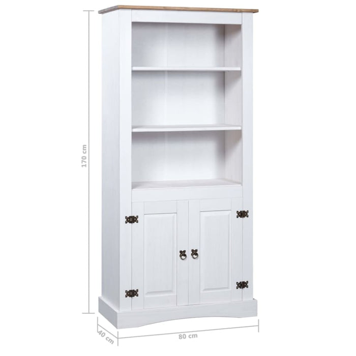 Cupboard Mexican Pine Corona Range White 80x40x170 Cm Xnxlxa