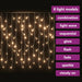 Led Curtain Icicle Lights 10m 400 Warm White 8 Function