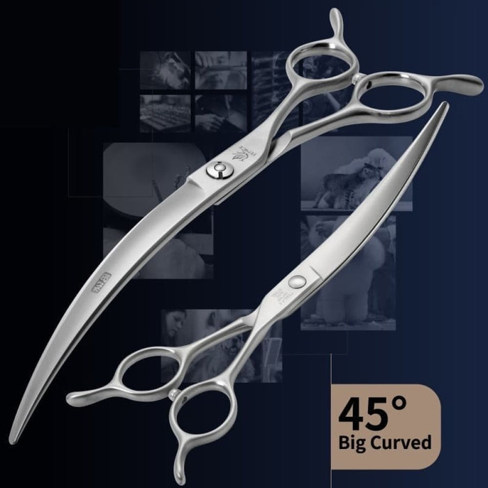 Big Curved Scissors 45° 6 6.5 7 7.5inch Pet Dog Grooming