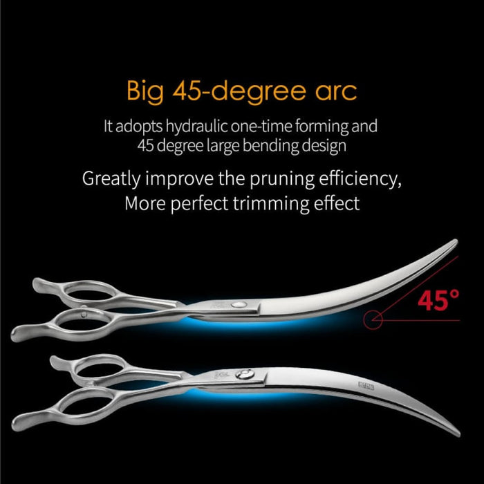 Big Curved Scissors 45° 6 6.5 7 7.5inch Pet Dog Grooming