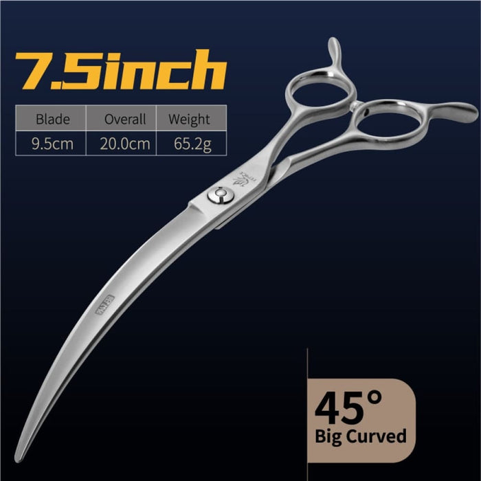 Big Curved Scissors 45° 6 6.5 7 7.5inch Pet Dog Grooming