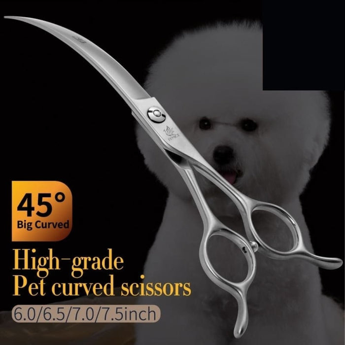 Big Curved Scissors 45° 6 6.5 7 7.5inch Pet Dog Grooming