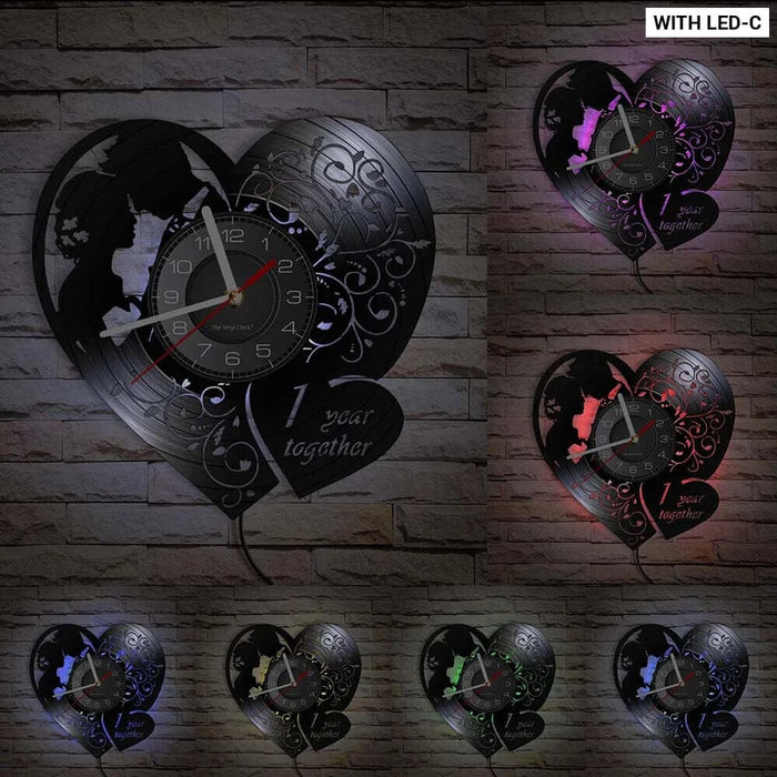 Custom 1st Anniversary Wall Clock for Him/her
