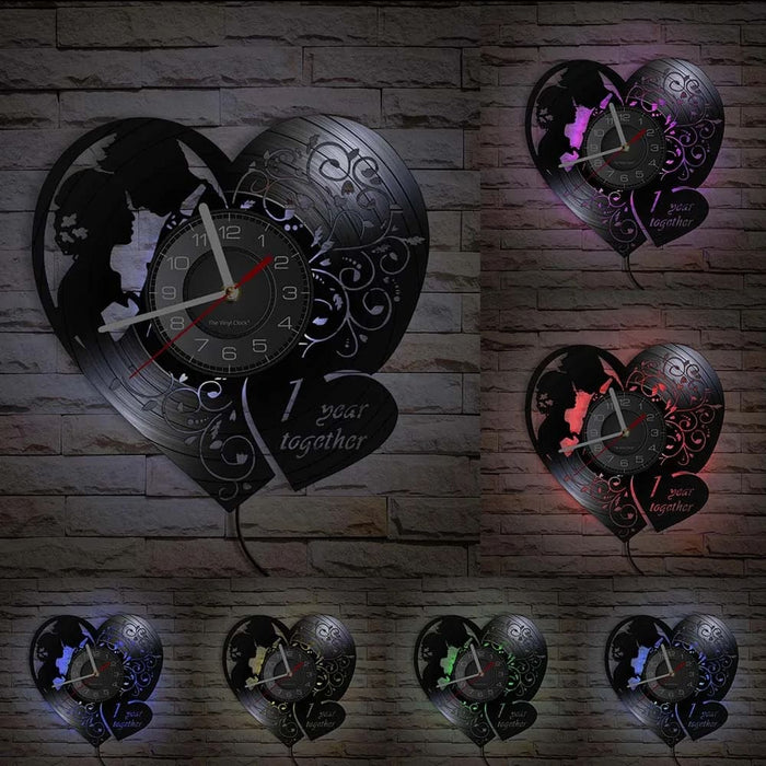 Custom 1st Anniversary Wall Clock for Him/her