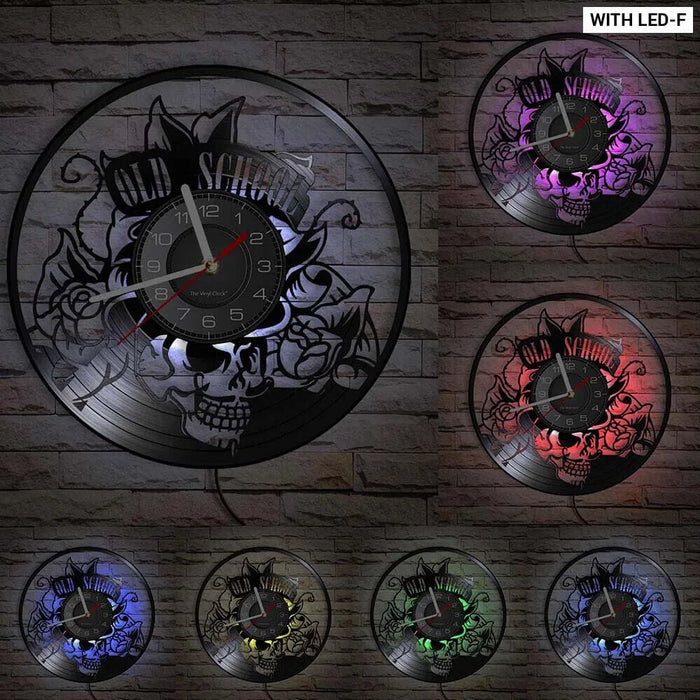 Custom Tattoo Studio Vinyl Record Wall Clock