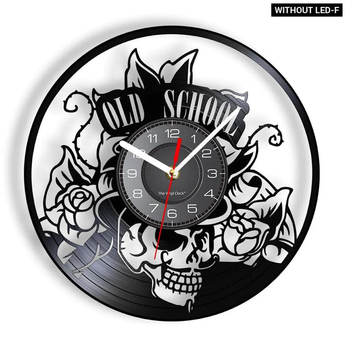 Custom Tattoo Studio Vinyl Record Wall Clock