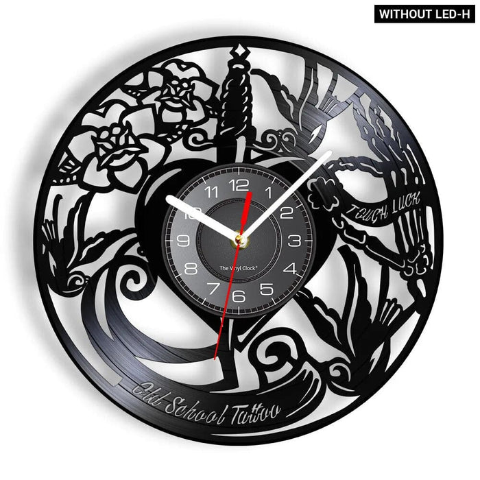 Custom Tattoo Studio Vinyl Record Wall Clock