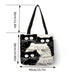 Cute Aesthetic Reusable Tote Bag With Inner Zipper For Women