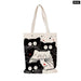 Cute Aesthetic Reusable Tote Bag With Inner Zipper For Women