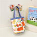 Cute Cartoon Canvas Graffiti Bento Bag Parent Child Handbag