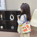 Cute Cartoon Canvas Graffiti Bento Bag Parent Child Handbag