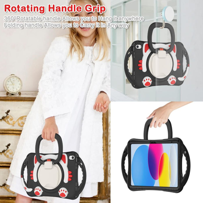 Cute Cat King Kids Shockproof Silicone Tablet Case For Ipad