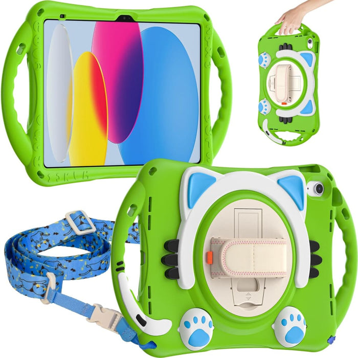 Cute Cat King Kids Shockproof Silicone Tablet Case For Ipad