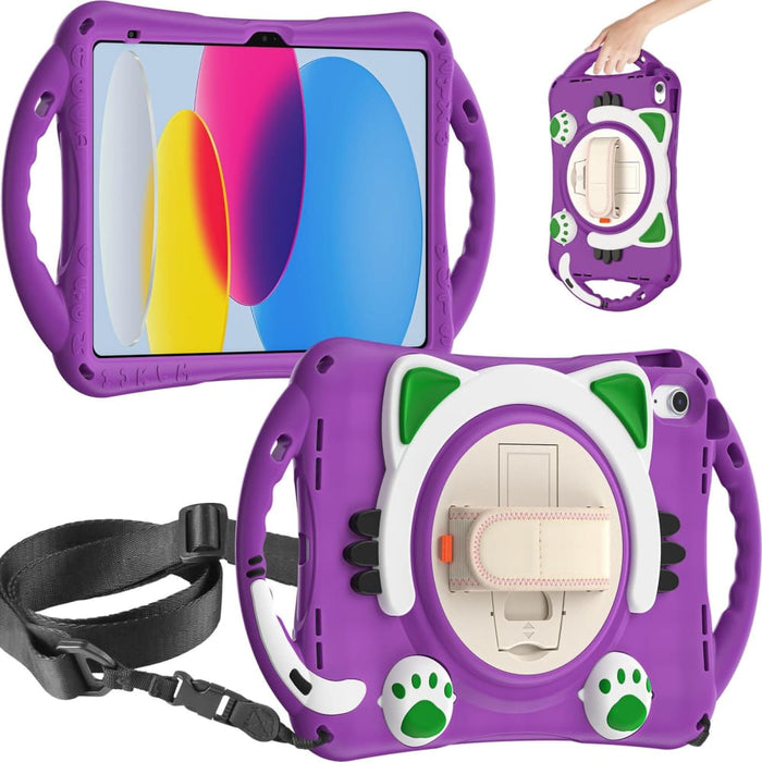 Cute Cat King Kids Shockproof Silicone Tablet Case For Ipad