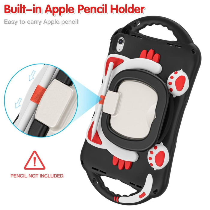 Cute Cat King Kids Shockproof Silicone Tablet Case For Ipad