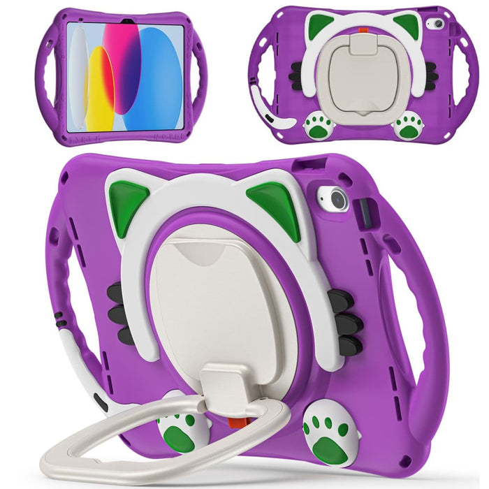 Cute Cat King Kids Shockproof Silicone Tablet Case For Ipad