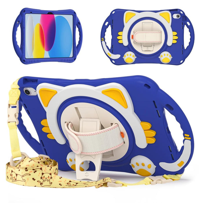 Cute Cat King Kids Shockproof Silicone Tablet Case For Ipad