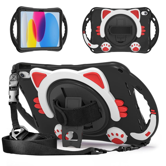 Cute Cat King Kids Shockproof Silicone Tablet Case For Ipad