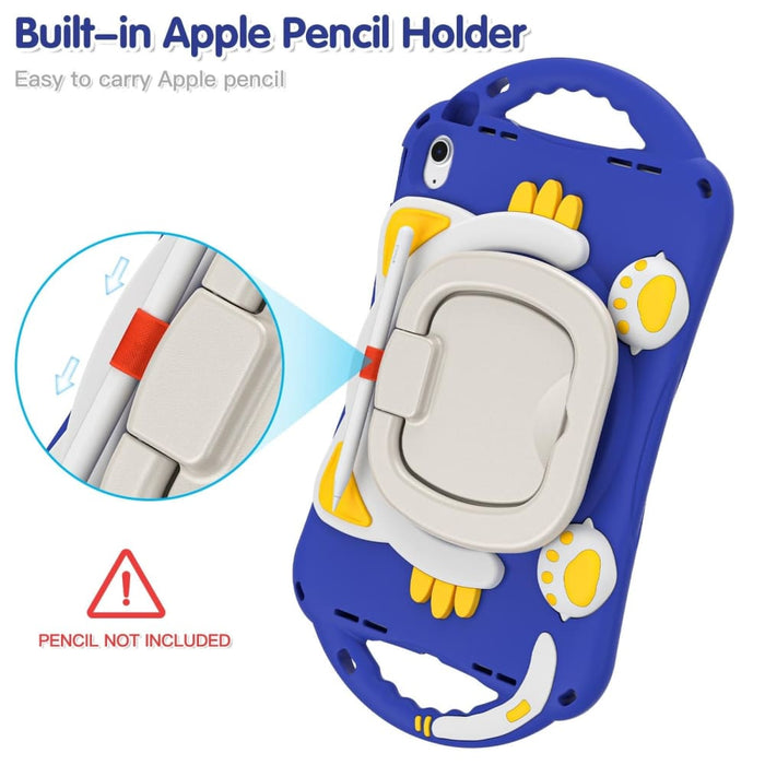 Cute Cat King Kids Shockproof Silicone Tablet Case For Ipad