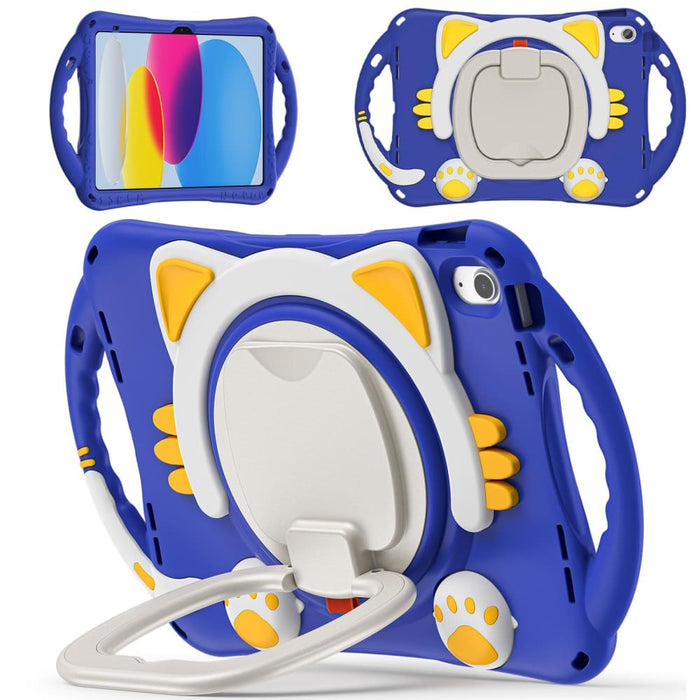 Cute Cat King Kids Shockproof Silicone Tablet Case For Ipad