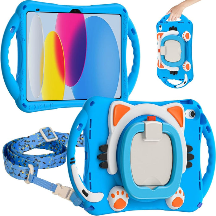 Cute Cat King Kids Shockproof Silicone Tablet Case For Ipad