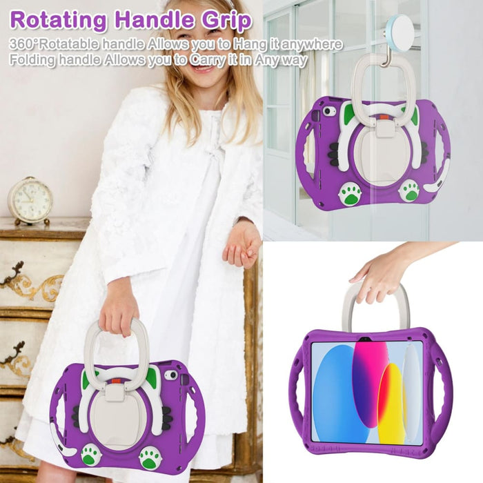 Cute Cat King Kids Shockproof Silicone Tablet Case For Ipad