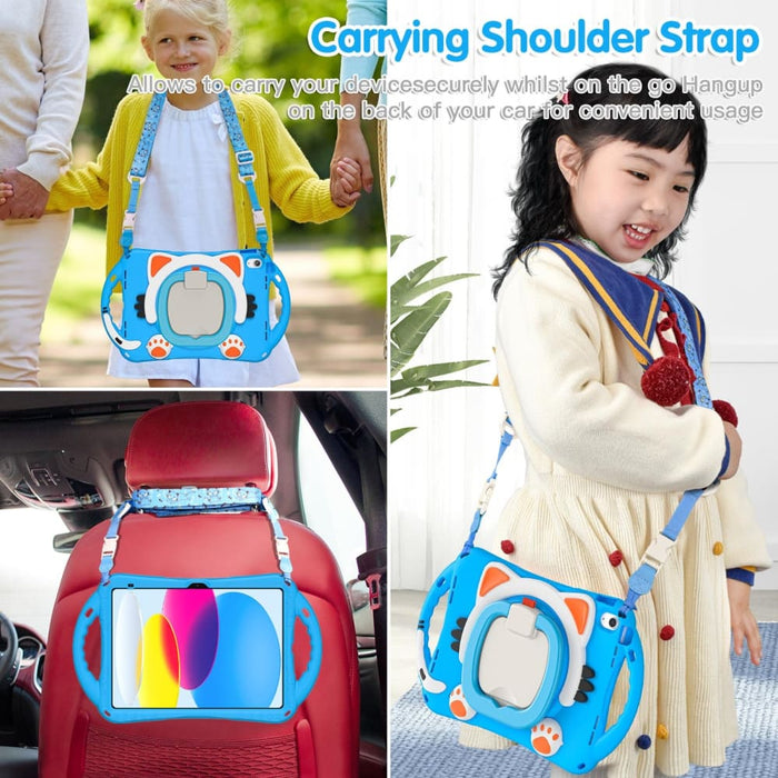 Cute Cat King Kids Shockproof Silicone Tablet Case For Ipad