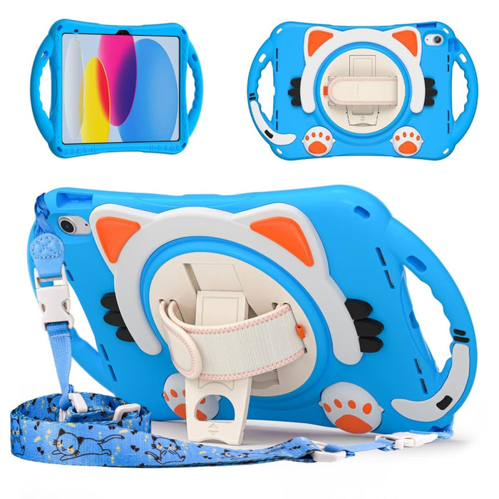 Cute Cat King Kids Shockproof Silicone Tablet Case For Ipad