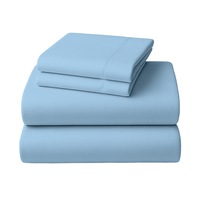 1000 Thread Count Cotton Rich King Bed Sheets 4-Piece Set In Blue
